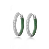 Double-Sided SilverJoy Hoop, White Rhodium, Natural White Topaz + Give Hope Gift
